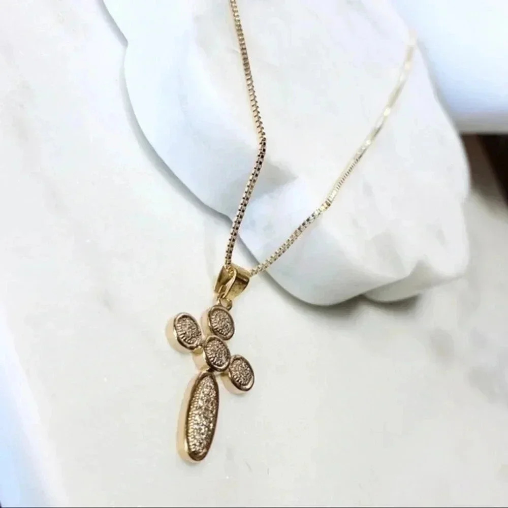 DAINTY Cross Necklace |Cubic Zirconia Necklace | Faith Necklace| 18k Good Plated - Picture 5 of 12